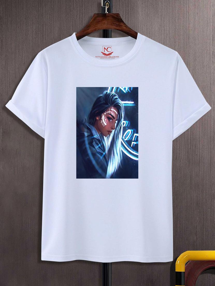 unisex white polyester graphic t-shirt - 20882670 - Zoom Image - 0