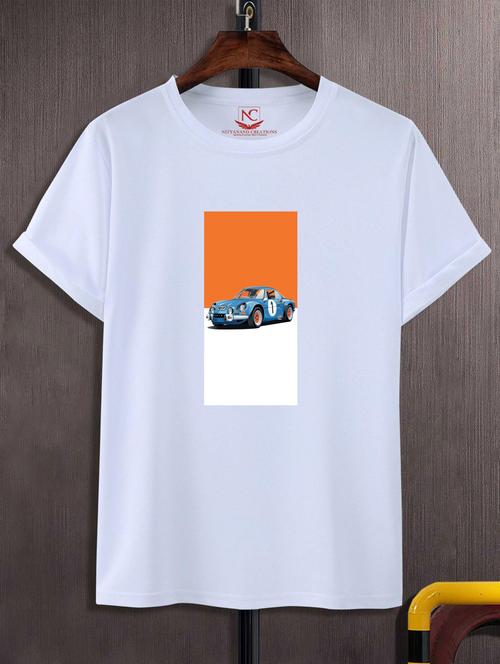 unisex white graphic printed t-shirt - 20882676 -  Standard Image - 0