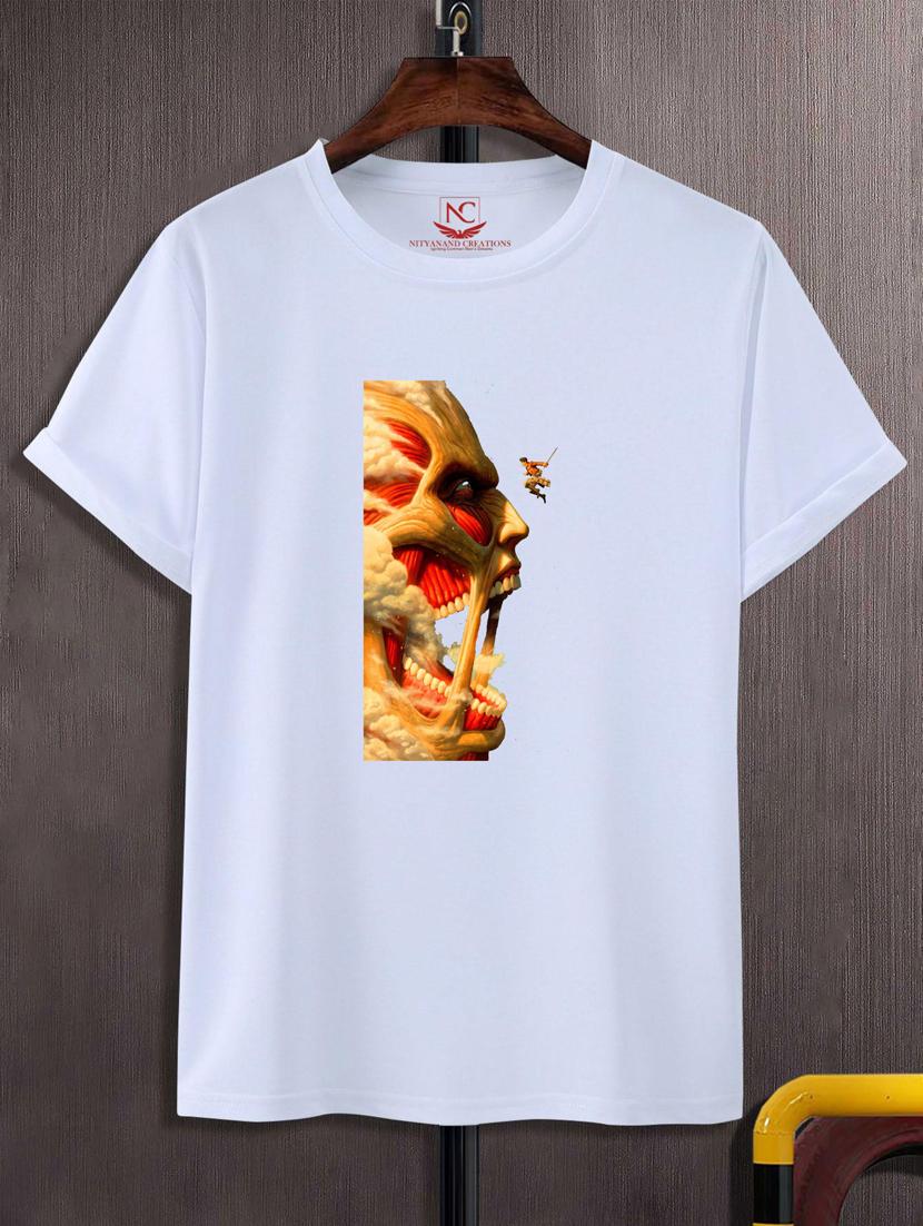 unisex white polyester graphic t-shirt - 20882678 -  Zoom Image - 0