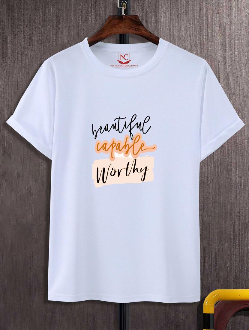 unisex white graphic printed t-shirt - 20882690 - Zoom Image - 0