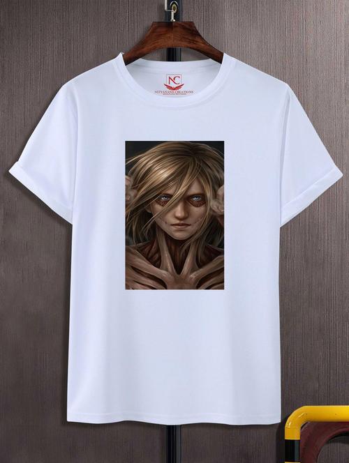 unisex white graphic printed t-shirt - 20882693 - Standard Image - 0