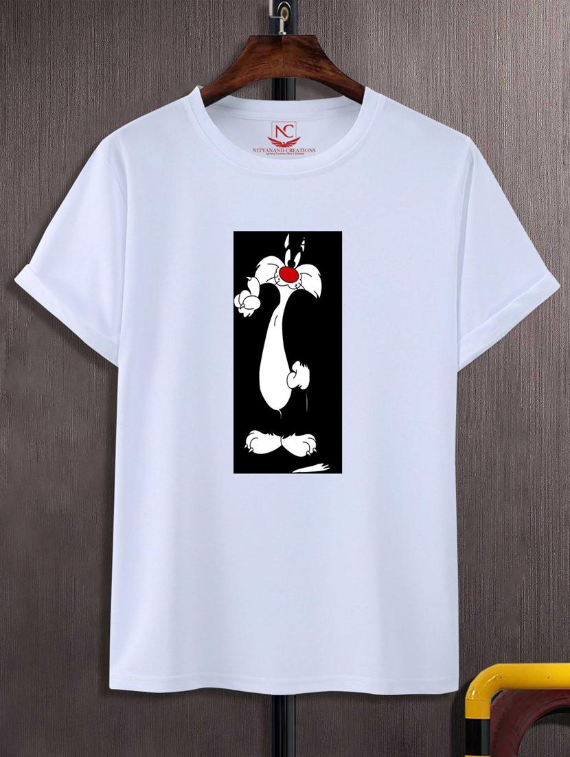 unisex white graphic printed t-shirt - 20882703 -  Zoom Image - 0