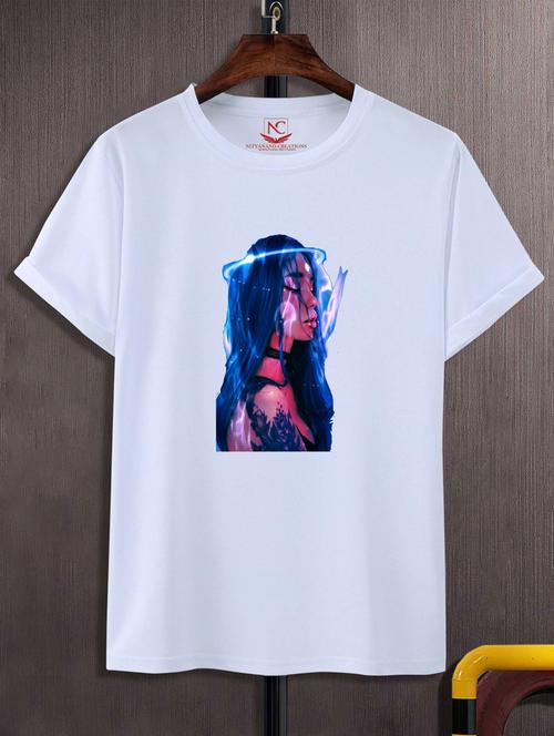 unisex white polyester graphic t-shirt - 20882712 -  Standard Image - 0