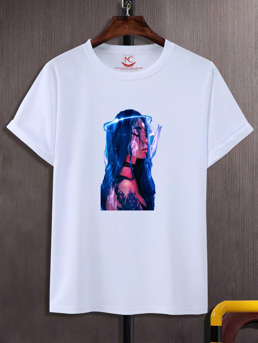 unisex white polyester graphic t-shirt - 20882712 -  Zoom Image - 0