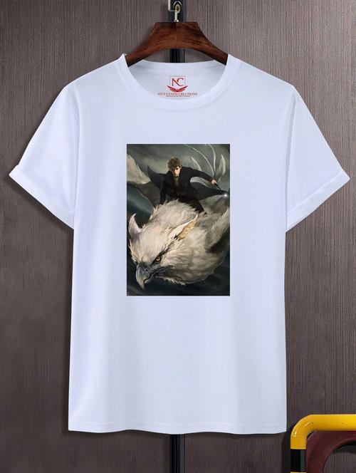 unisex white polyester graphic t-shirt - 20882713 - Standard Image - 0