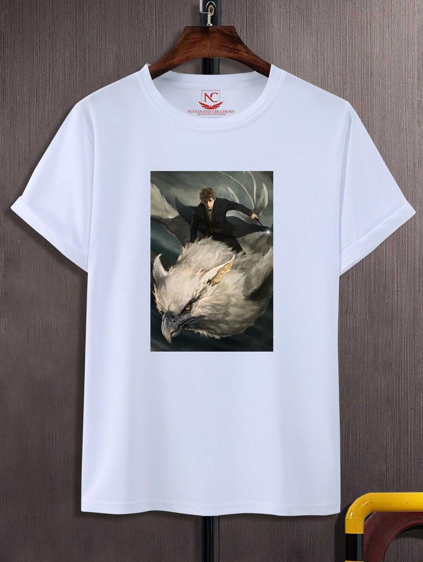 unisex white polyester graphic t-shirt - 20882713 - Zoom Image - 0