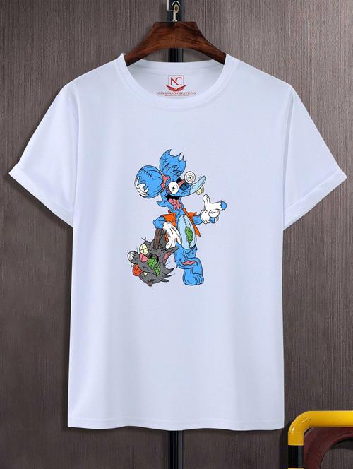 unisex white graphic print t-shirt - 20882715 - Standard Image - 0