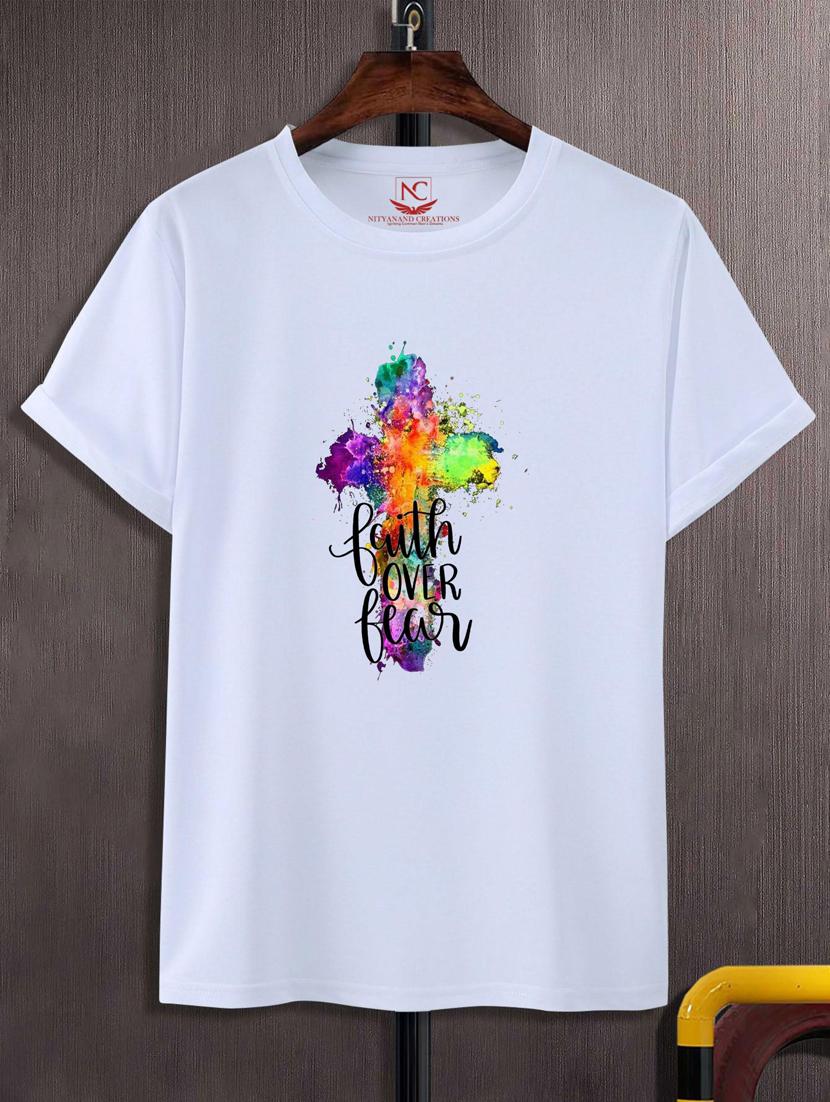 unisex white graphic printed t-shirt - 20882716 - Zoom Image - 0