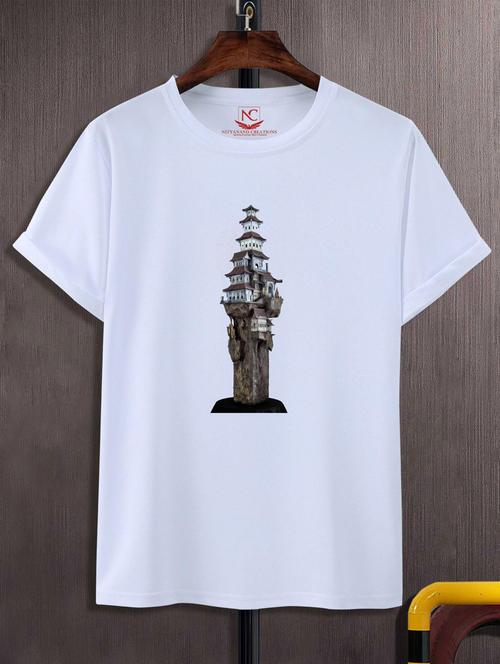 unisex white graphic printed t-shirt - 20882718 -  Standard Image - 0