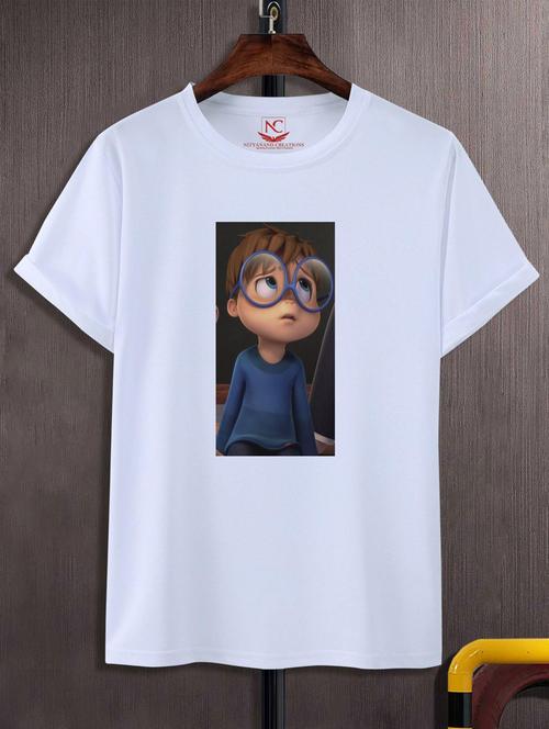 unisex white graphic printed t-shirt - 20882726 - Standard Image - 0