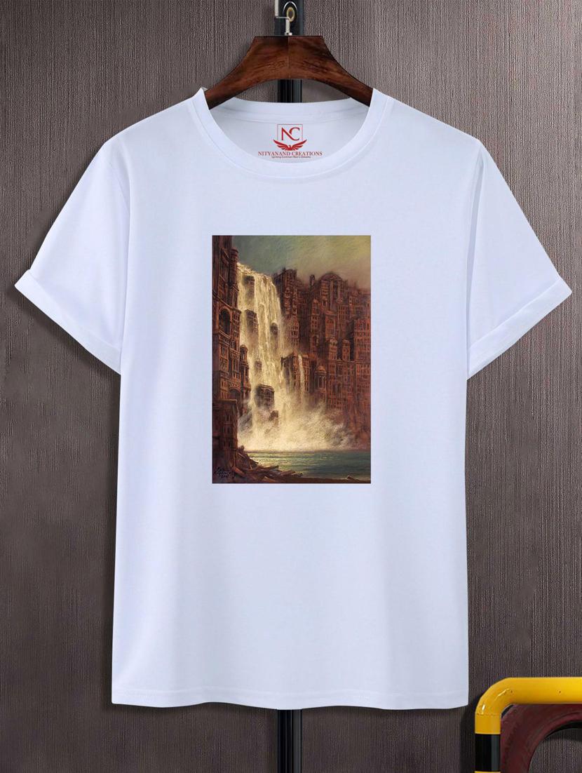unisex white graphic printed t-shirt - 20882728 - Zoom Image - 0