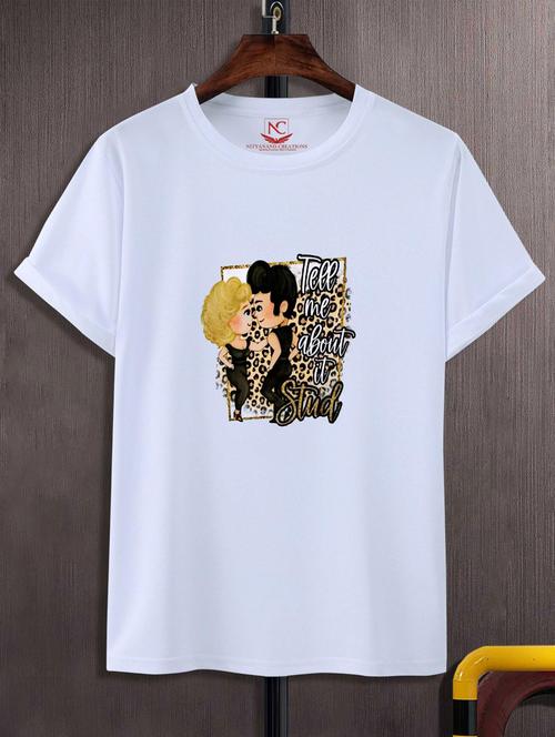 unisex white graphic printed t-shirt - 20882733 -  Standard Image - 0