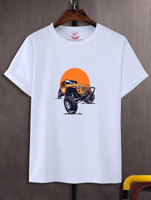 unisex white graphic printed t-shirt - 20882734 -  Standard Image - 0