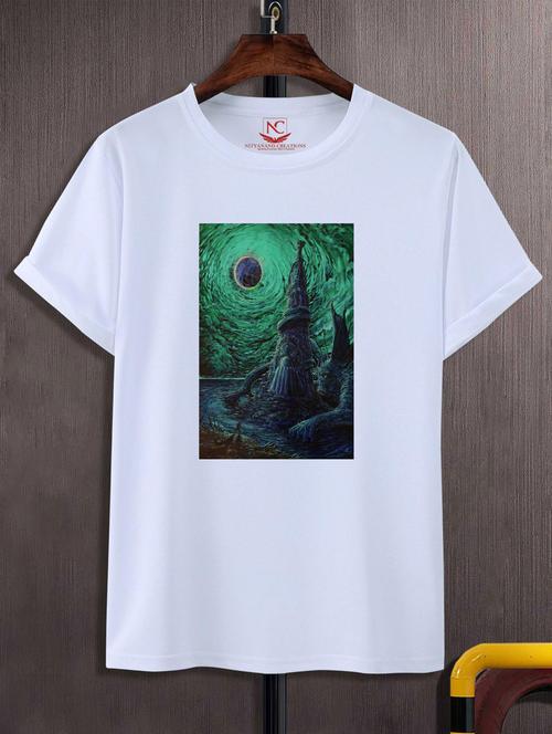 unisex white polyester graphic t-shirt - 20882735 - Standard Image - 0