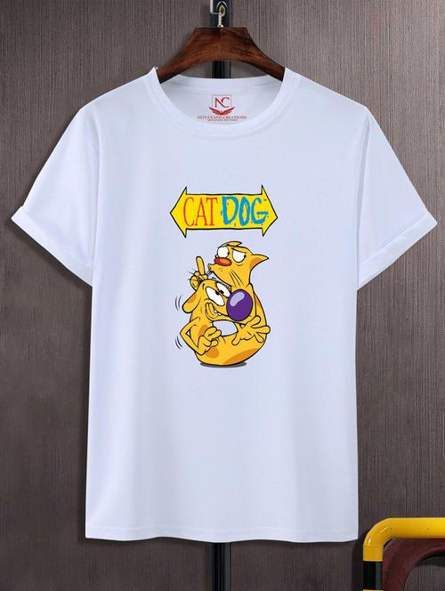 unisex white graphic print t-shirt - 20882739 - Standard Image - 0