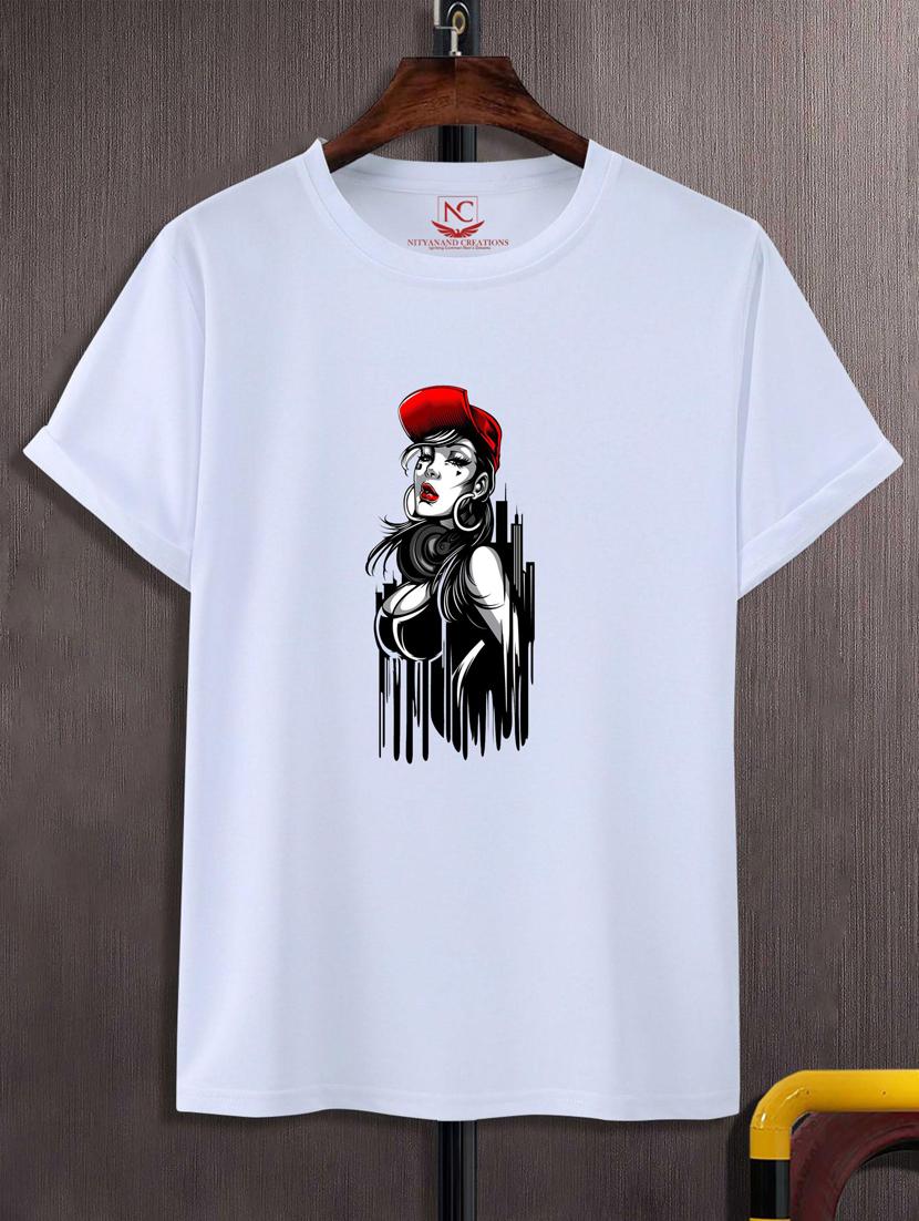 unisex white graphic printed t-shirt - 20882741 -  Zoom Image - 0