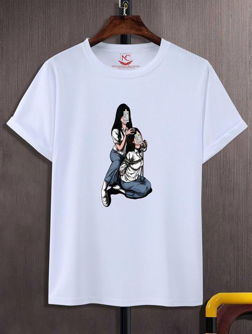 unisex white polyester graphic t-shirt - 20882742 - Standard Image - 0