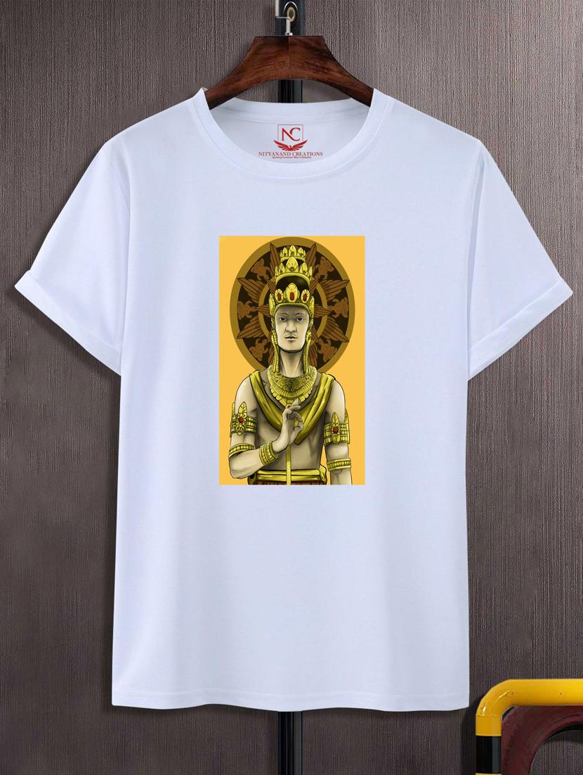 unisex white graphic printed t-shirt - 20882744 - Zoom Image - 0