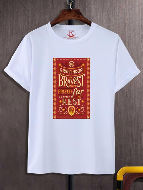 unisex white graphic print t-shirt - 20882751 -  Standard Image - 0