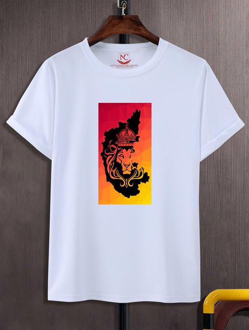 unisex white graphic print t-shirt - 20882755 - Standard Image - 0