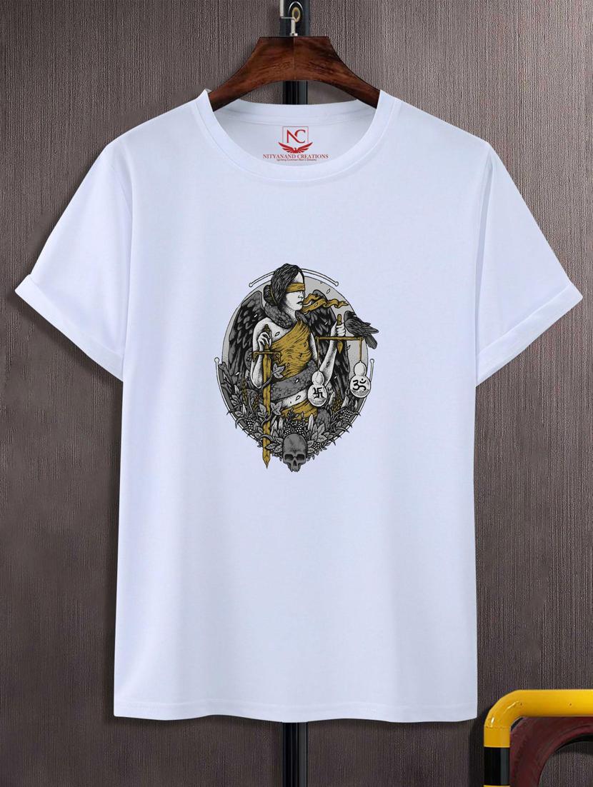 unisex white graphic print t-shirt - 20882756 - Zoom Image - 0