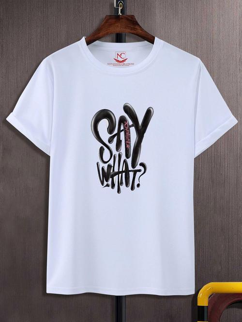 unisex white graphic printed t-shirt - 20882766 - Standard Image - 0