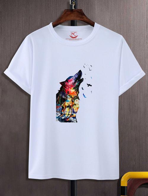 unisex white graphic printed t-shirt - 20882769 - Standard Image - 0