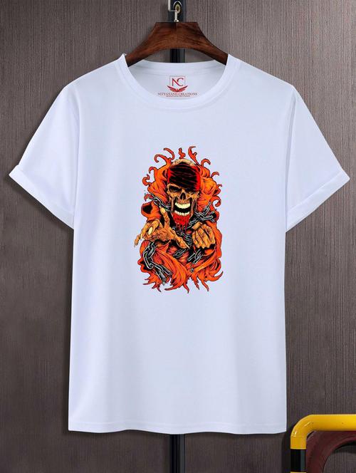 unisex white graphic printed t-shirt - 20882770 -  Standard Image - 0