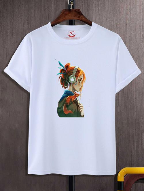 unisex white graphic printed t-shirt - 20882771 - Standard Image - 0