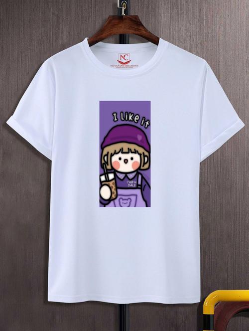 unisex white graphic printed t-shirt - 20882781 - Standard Image - 0