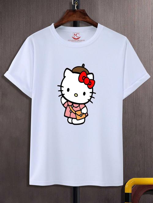 unisex white graphic printed t-shirt - 20882783 -  Standard Image - 0