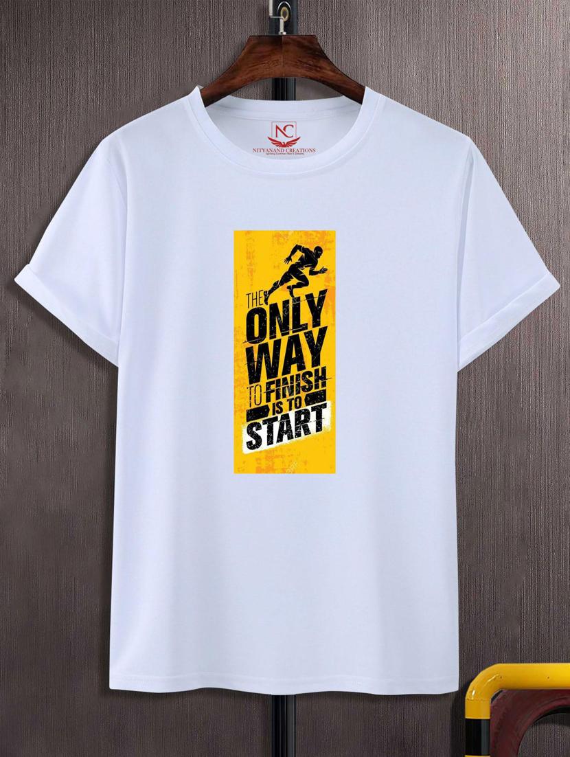 unisex white polyester graphic t-shirt - 20882784 -  Zoom Image - 0