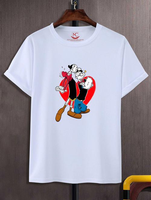 unisex white graphic printed t-shirt - 20882786 -  Standard Image - 0