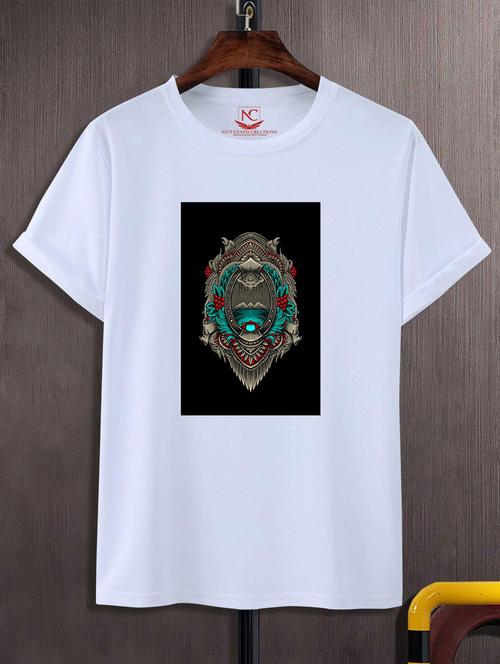 unisex white graphic printed t-shirt - 20882793 - Standard Image - 0