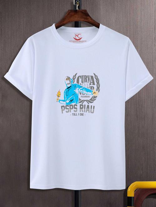 unisex white graphic printed t-shirt - 20882795 - Standard Image - 0