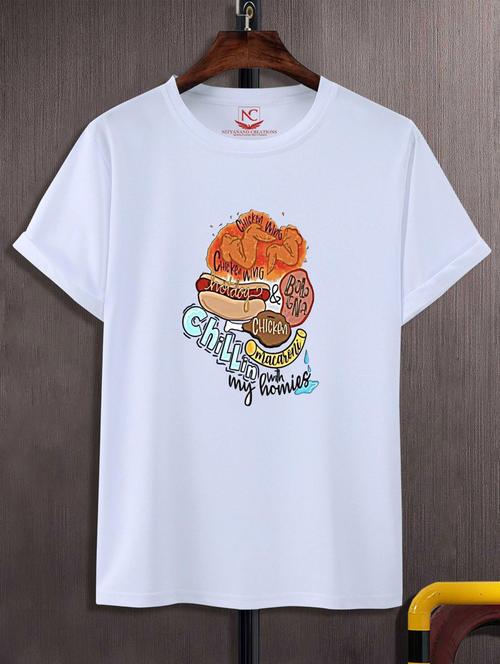 unisex white graphic printed t-shirt - 20882805 -  Standard Image - 0