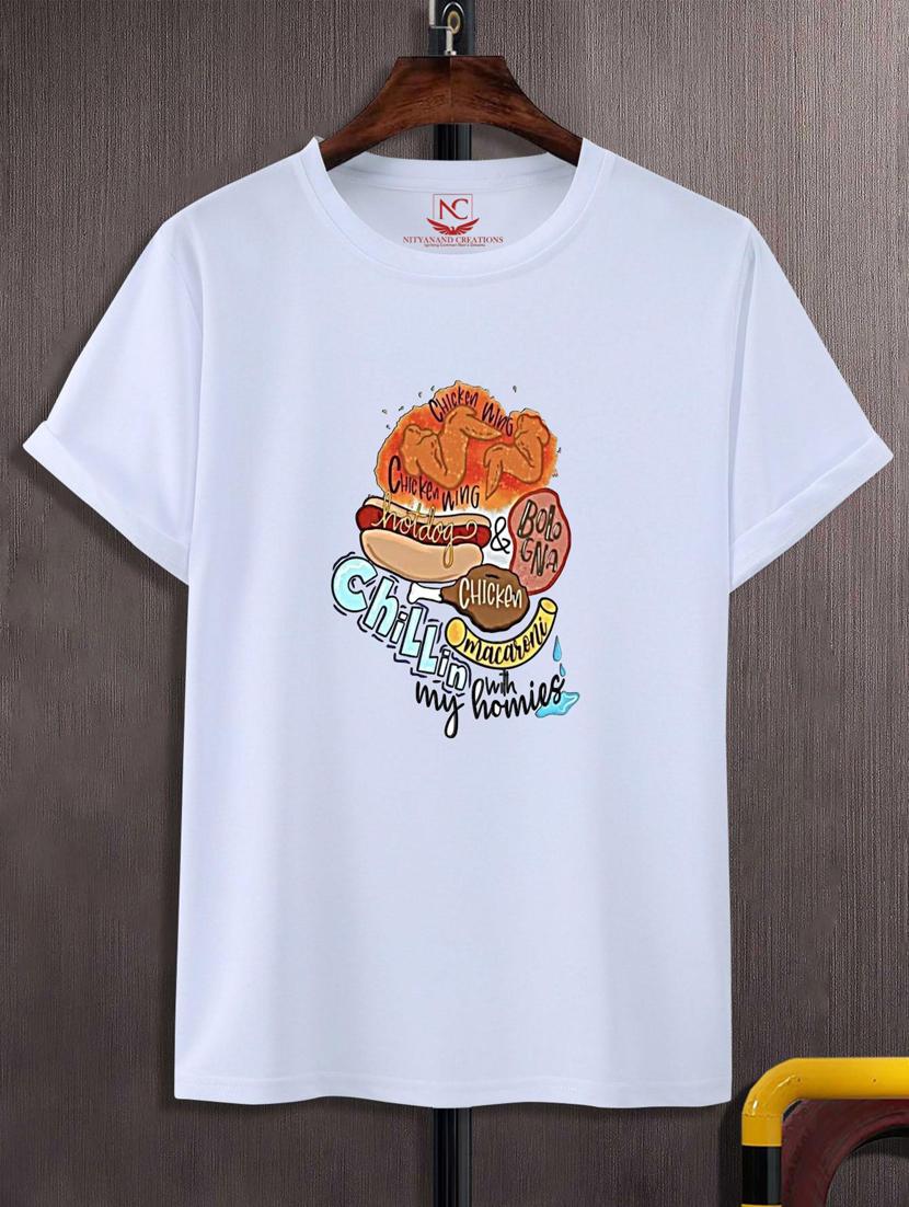 unisex white graphic printed t-shirt - 20882805 -  Zoom Image - 0