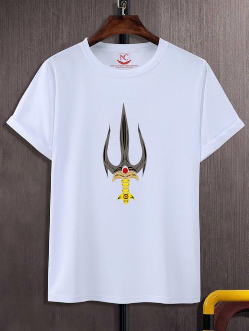 unisex white polyester graphic t-shirt - 20882814 - Standard Image - 0