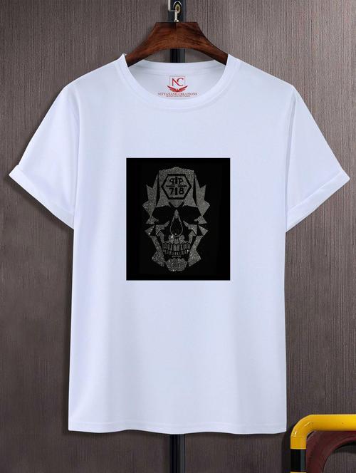 unisex white graphic printed t-shirt - 20882840 -  Standard Image - 0