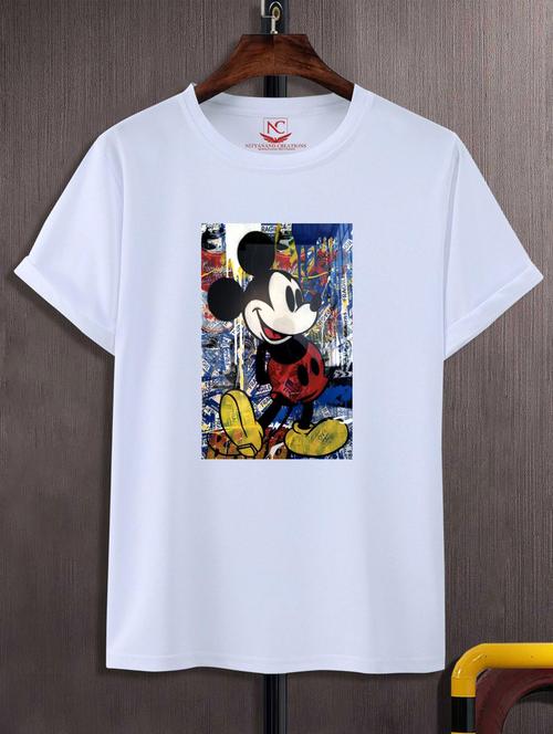 unisex white polyester graphic t-shirt - 20882847 -  Standard Image - 0
