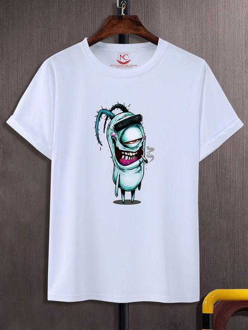 unisex white graphic print t-shirt - 20882859 - Standard Image - 0