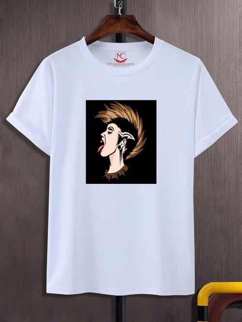 unisex white graphic printed t-shirt - 20882862 -  Standard Image - 0