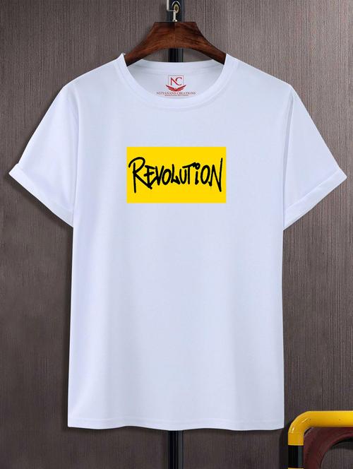 unisex white graphic printed t-shirt - 20882878 -  Standard Image - 0