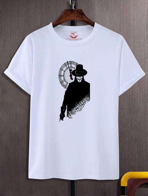 unisex white graphic printed t-shirt - 20882889 - Standard Image - 0