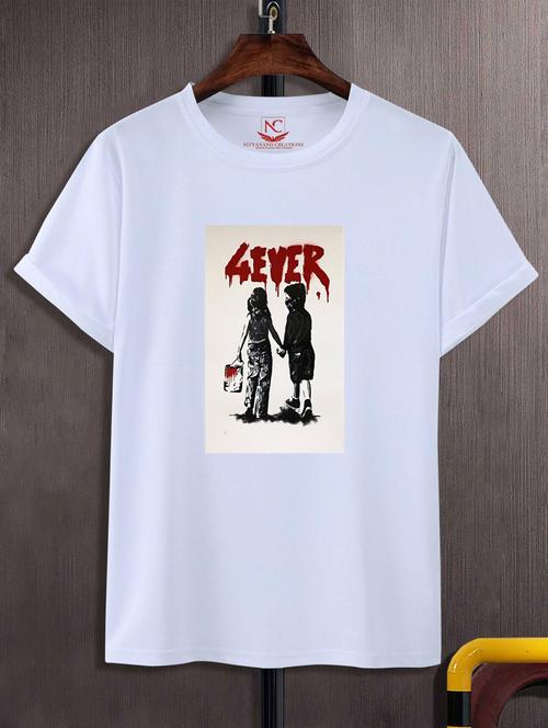 unisex white graphic printed t-shirt - 20882894 -  Standard Image - 0