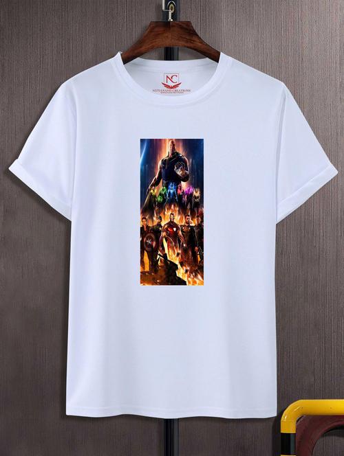 unisex white graphic printed t-shirt - 20882901 -  Standard Image - 0