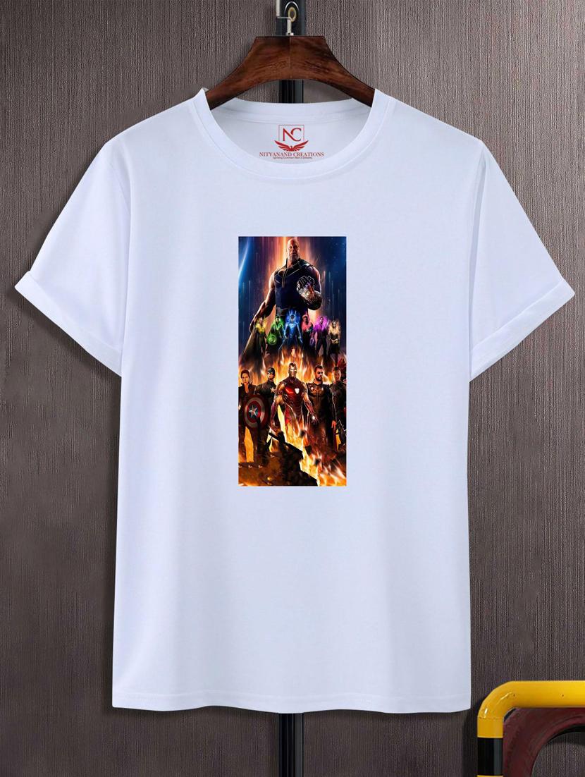 unisex white graphic printed t-shirt - 20882901 -  Zoom Image - 0