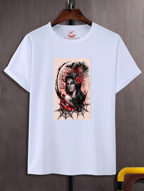 unisex white graphic printed t-shirt - 20882911 - Standard Image - 0