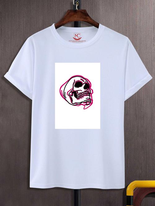 unisex white graphic printed t-shirt - 20882932 - Standard Image - 0