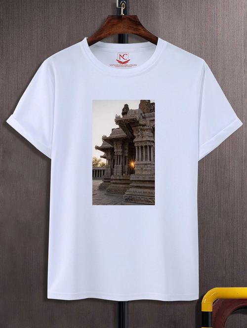 unisex white graphic printed t-shirt - 20882941 - Standard Image - 0